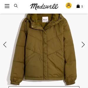 Madewell chevron packable puffer jacket